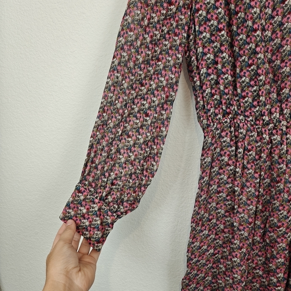 ZADIG & VOLTAIRE Women's Reevas Liberty Skull Mini Cinch Waist Dress Small - Picture 10 of 15